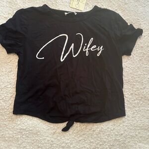 Black 'Wifey' Graphic Tee